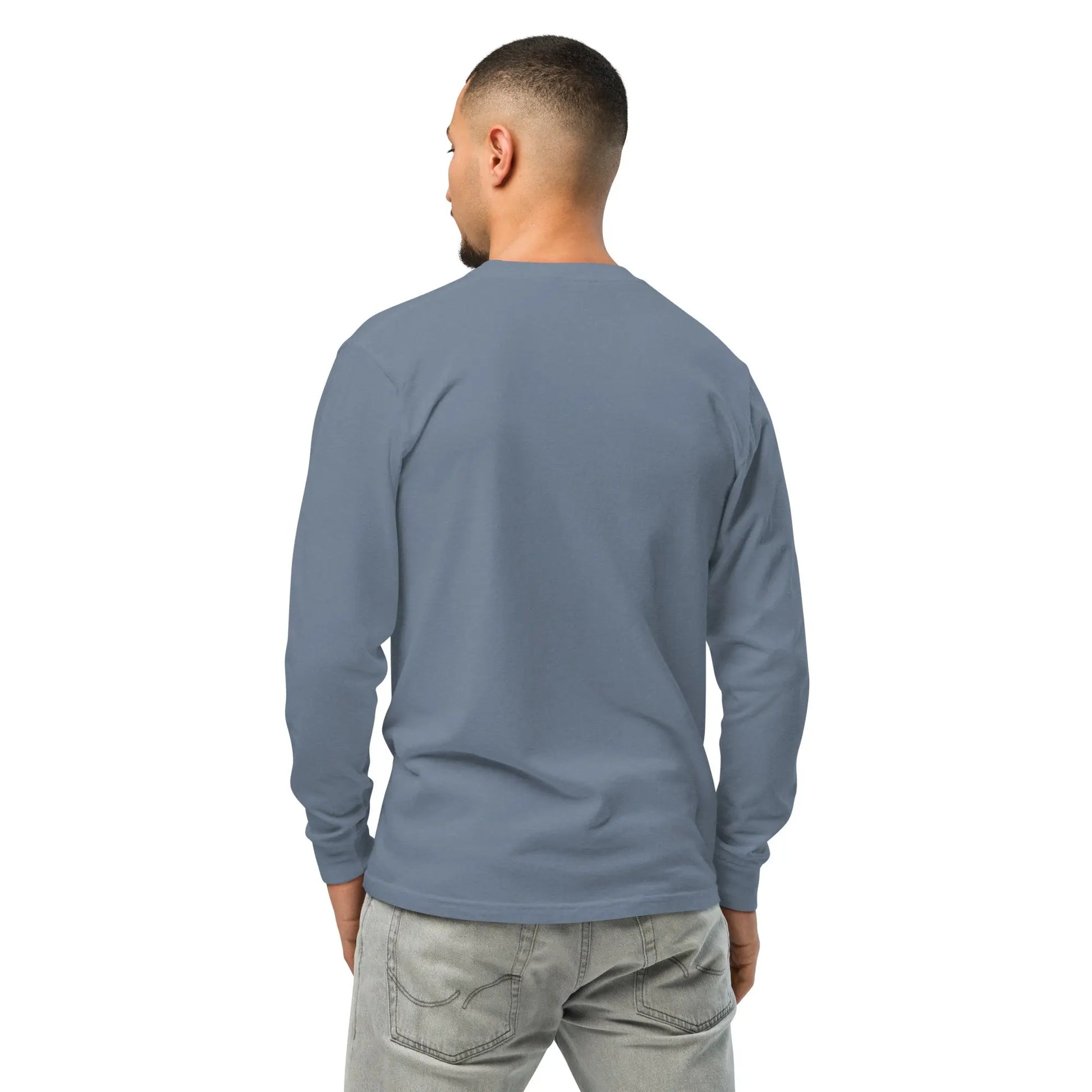 Garment-dyed heavyweight long-sleeve shirt-Nodext Fashion