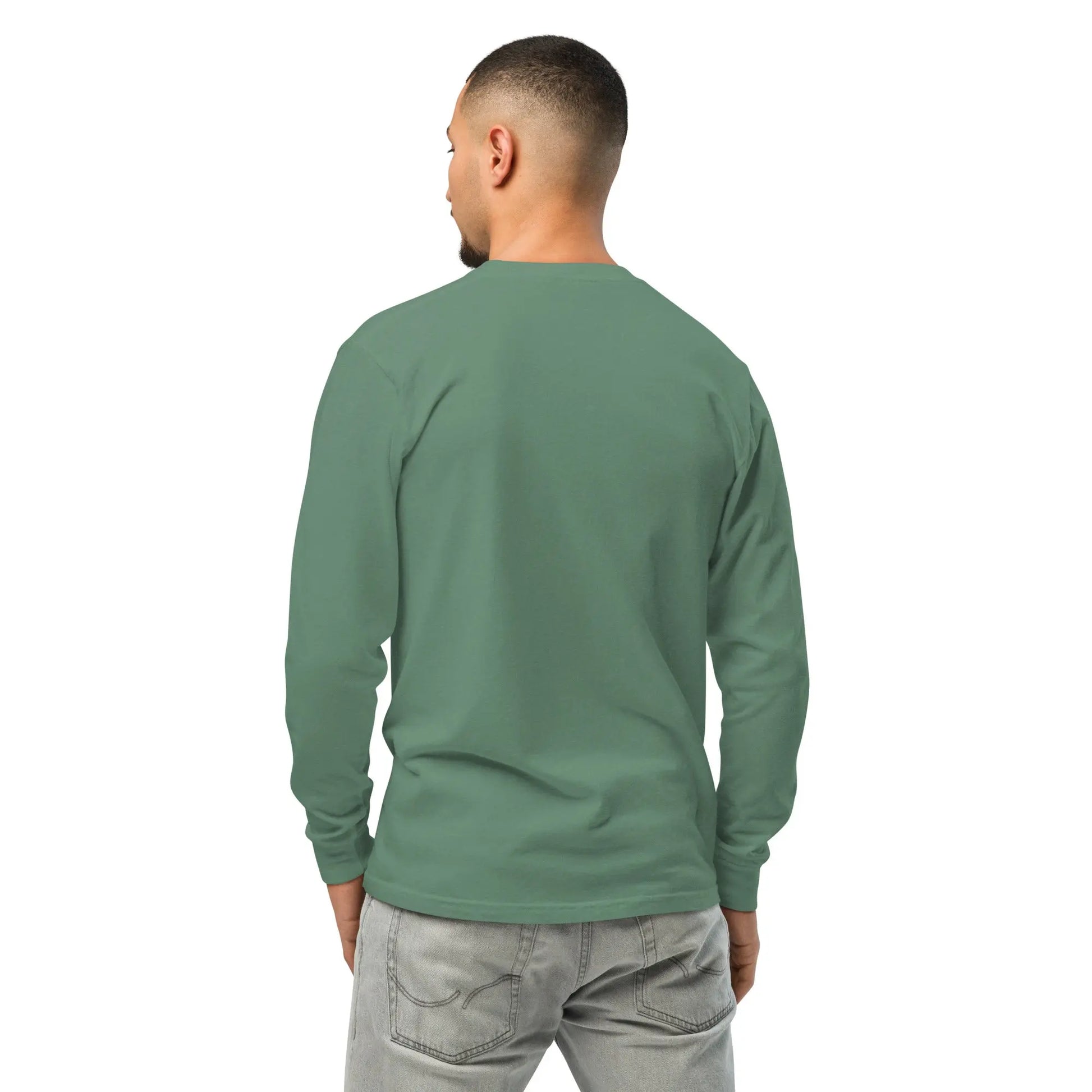 Garment-dyed heavyweight long-sleeve shirt-Nodext Fashion