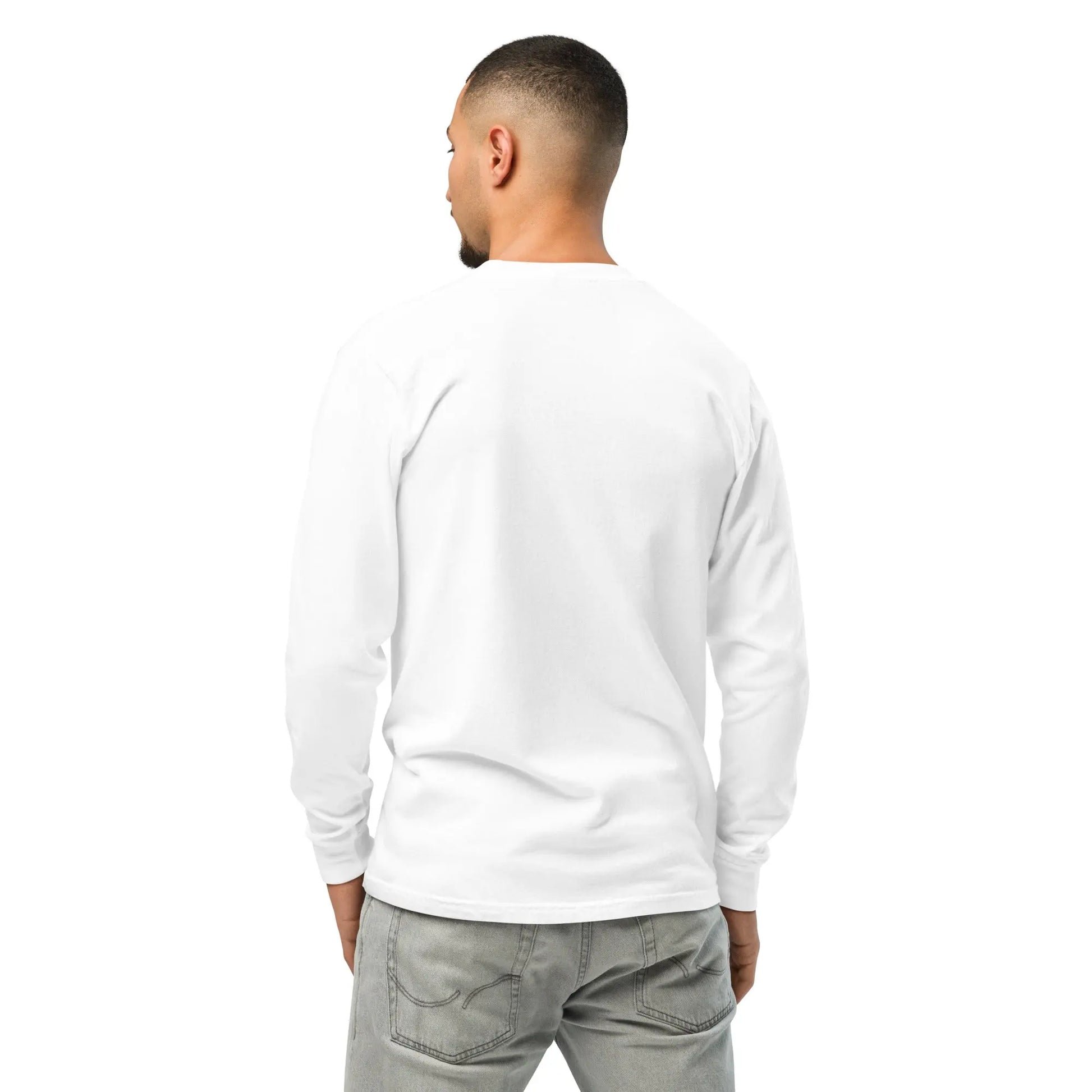 Garment-dyed heavyweight long-sleeve shirt-Nodext Fashion